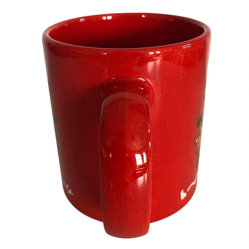 VINTAGE 90s Y2K Waechtersbach Peanuts Snoopy Dog House Christmas Lights Mug Xmas